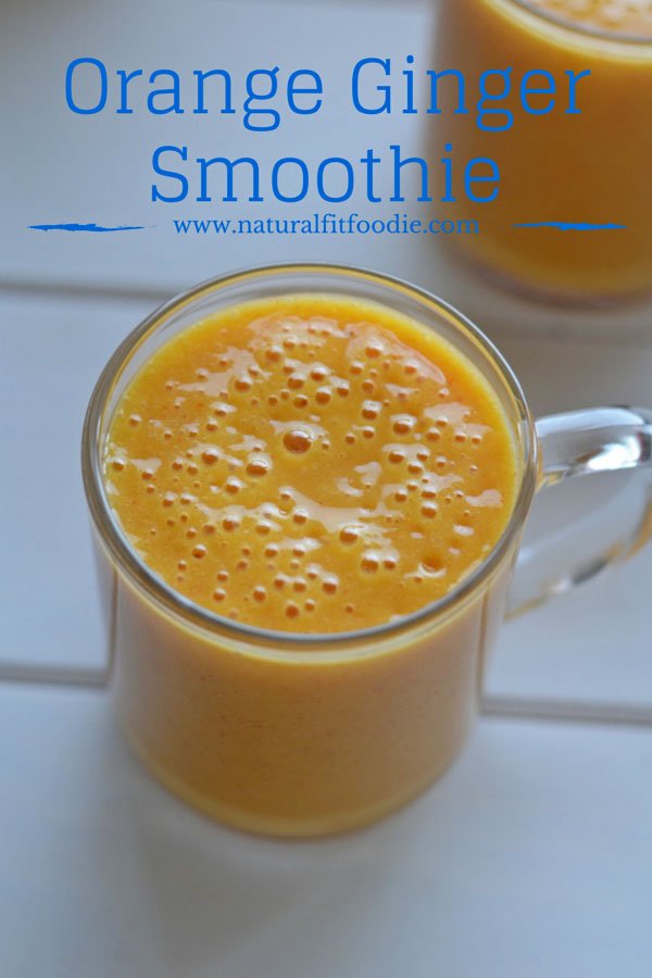 Orange Ginger Smoothie - This Creamy Orange Ginger Smoothie is filled with immune strengthening ingredients and could seriously be death to your next cold!