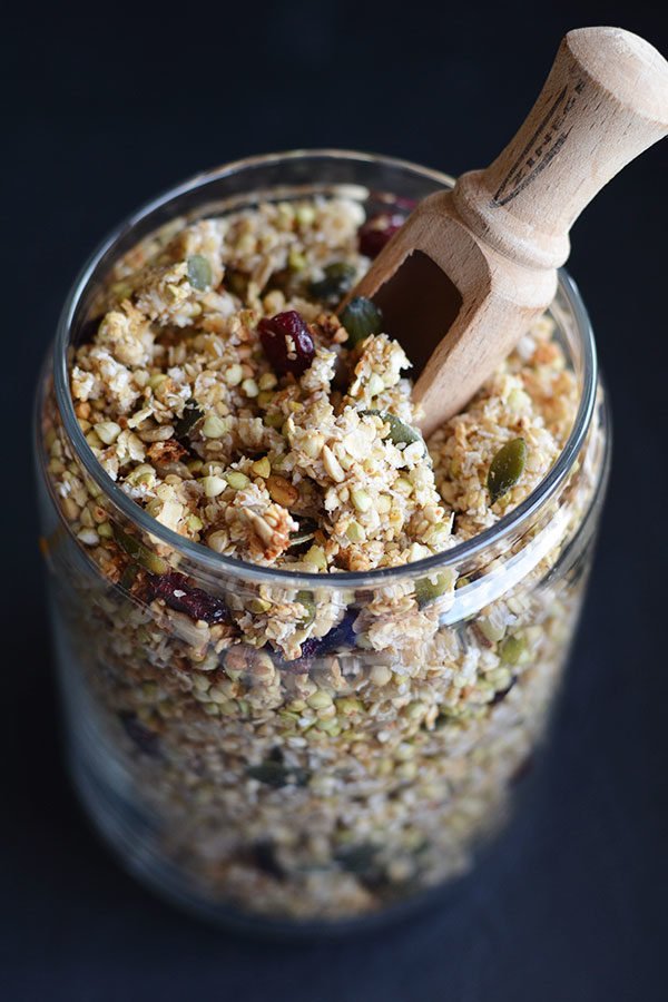 Buckwheat Granola - This buckwheat granola is the perfect on the go gluten free nutrient dense breakfast or snack!!